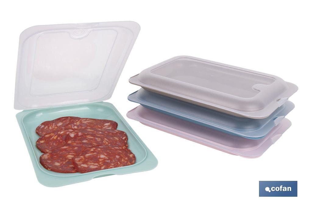 Pack de 4 fiambreras portaembutidos apilables