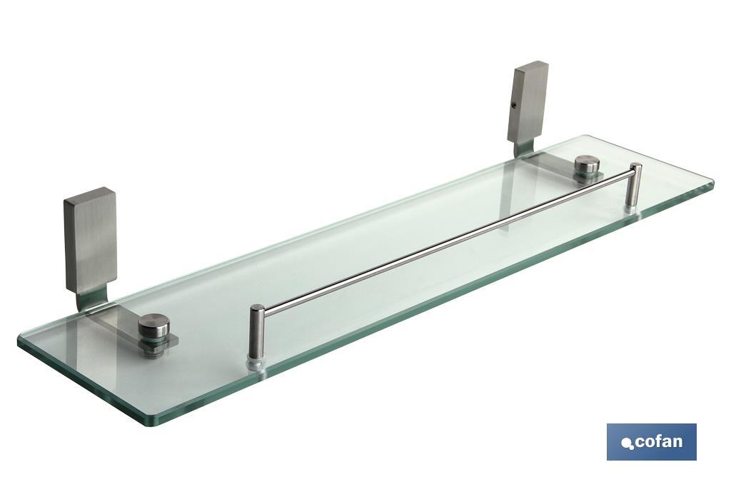Estante de vidrio y acero inoxidable 304 satinado