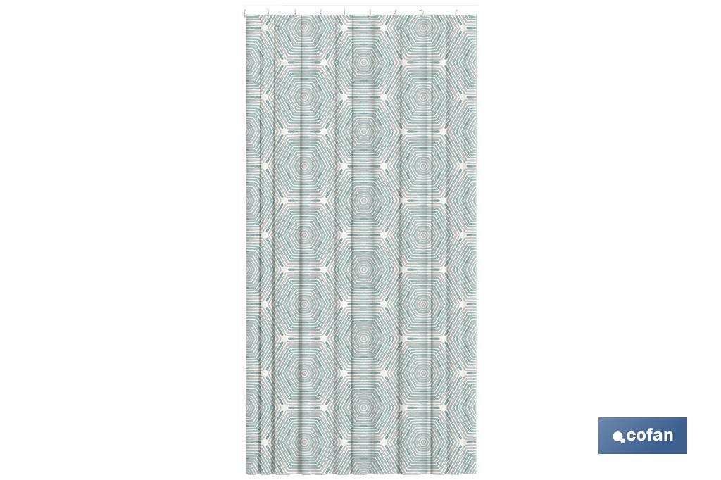 Cortina de Baño Impermeable con Estampado de Hexágonos para Ducha