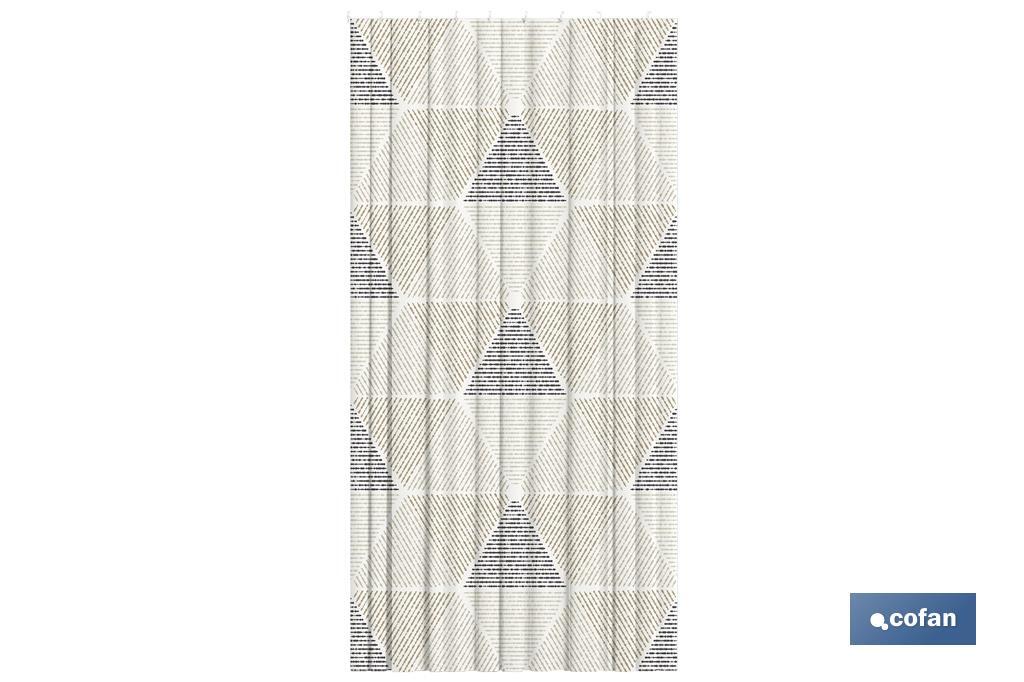 Cortina de Baño Impermeable con Estampado de Triángulos para Ducha