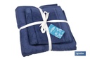 Juego de 3 toallas en color azul marino con 580 g/m2