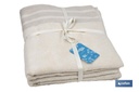 Juego de 2 toallas de color nature con 600 g/m2