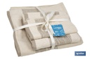 Juego de 3 toallas de color nature con 600 g/m2