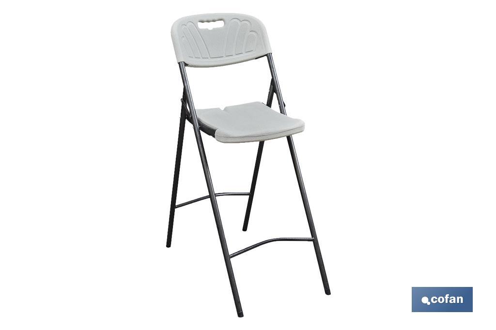Silla alta plegable de color blanco