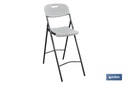 Silla alta plegable de color blanco