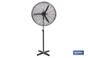 Ventilador industrial de pie con 3 velocidades en color negro