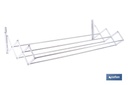 Tendedero de pared extensible en aluminio pulido