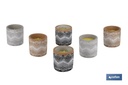 Velas Aromáticas de Citronela con aroma cítrico en recipiente decorativo