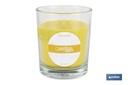 Velas aromáticas de citronela en vaso