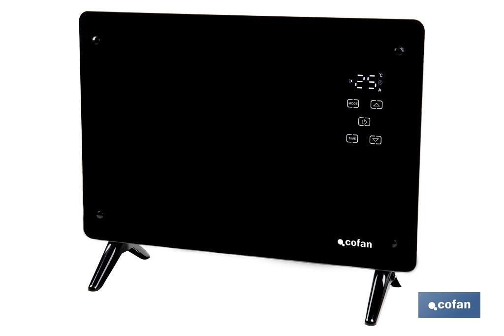 Convector radiante de panel de vidrio