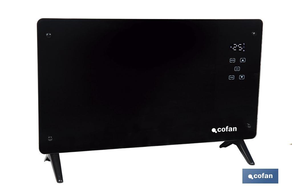 Convector radiante de panel de vidrio