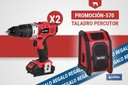 Pack de 2 taladros percutores a batería + altavoz Bluetooth de regalo