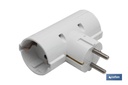 Adaptador doble Schuko 2P+T