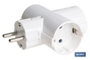Adaptador triple Schuko 2P+T