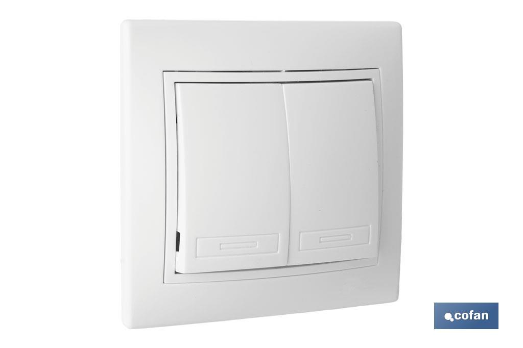 Doble Interruptor - Conmutador de empotrar