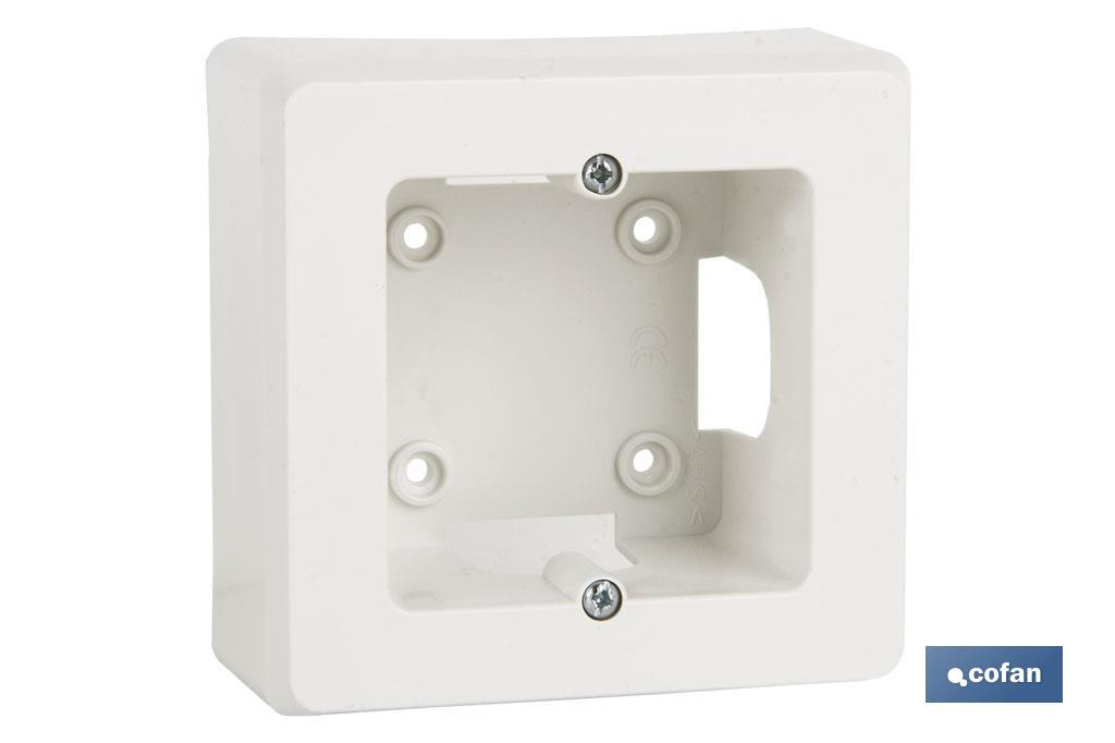 Caja de mecanismos de superficie para 1, 2 y 3 elementos