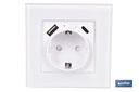 Base de enchufe inteligente con USB y tipo C