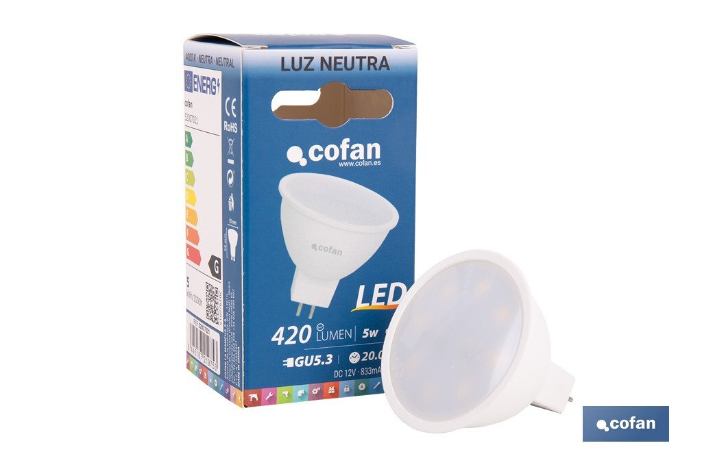 Lámpara LED COB GU-5.3 5W