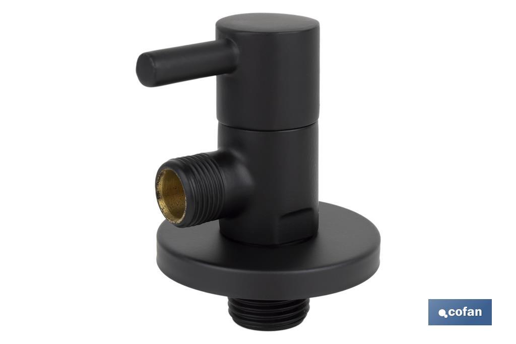 Válvula de escuadra Modelo Lux Negra