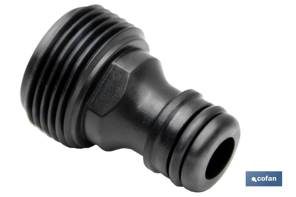 Adaptador de polipropileno de rosca macho 3/4 pulgadas
