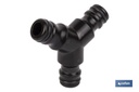 Conector triple en forma 'Y' para mangueras de jardín