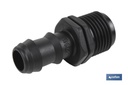 Conector de enlace mixto para riego por goteo o aspersión de rosca 3/4''