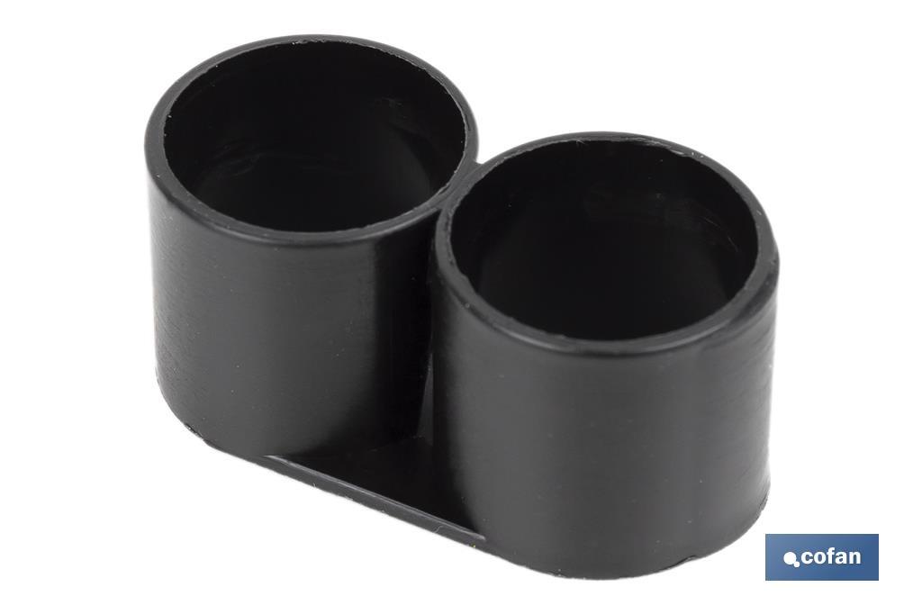 Conector de doble anillo con adaptador a manguera de riego