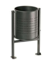 Mod. 540/J Papelera circular basculante 60 lt. troquelada.