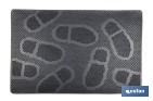 Felpudo de entrada con diseño de huellas | Adecuado para interior y exterior | 100 % caucho | Medidas: 40 x 60 cm