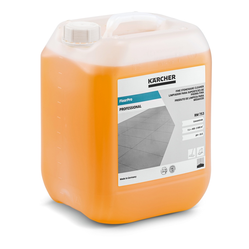 Floorpro Limpiador Para Gres Cerámico Fino Rm 753, 10 Litros, Ref. 6.295-082.0