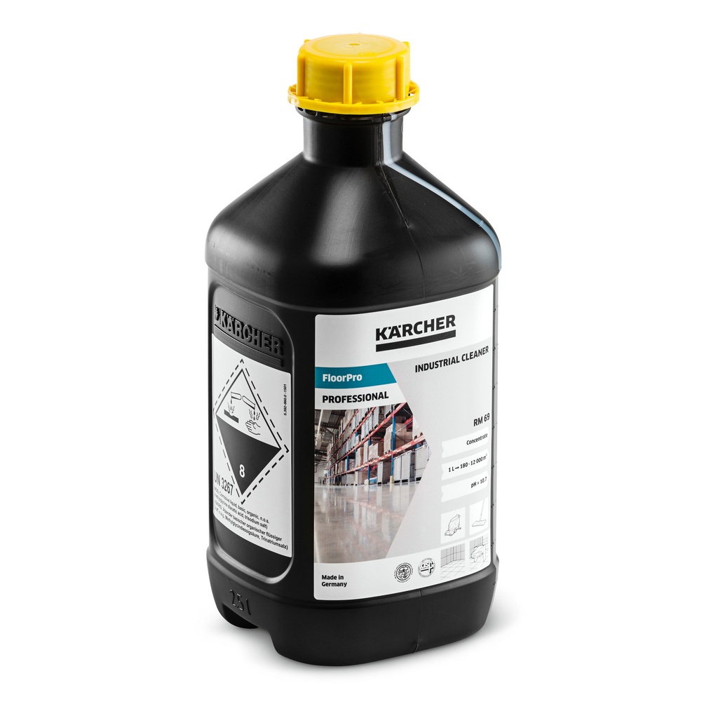 Detergente para uso industrial FloorPro RM 69, 2.5 Litros, Karcher Ref.  6.296-058.0