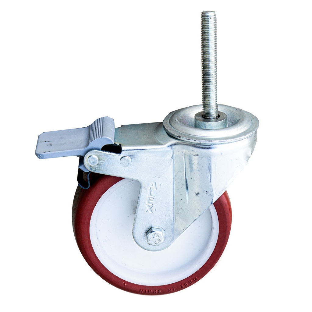  R125 | Rueda para Andamio RAPIDO160/160-S Rueda de 12,5 cm. y freno. 