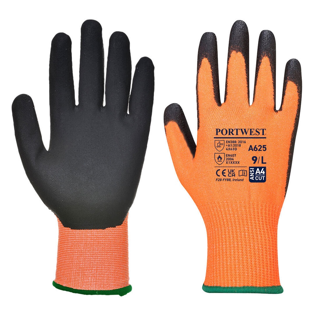 A625 - Guante anti-corte, con PU, Vis-Tex