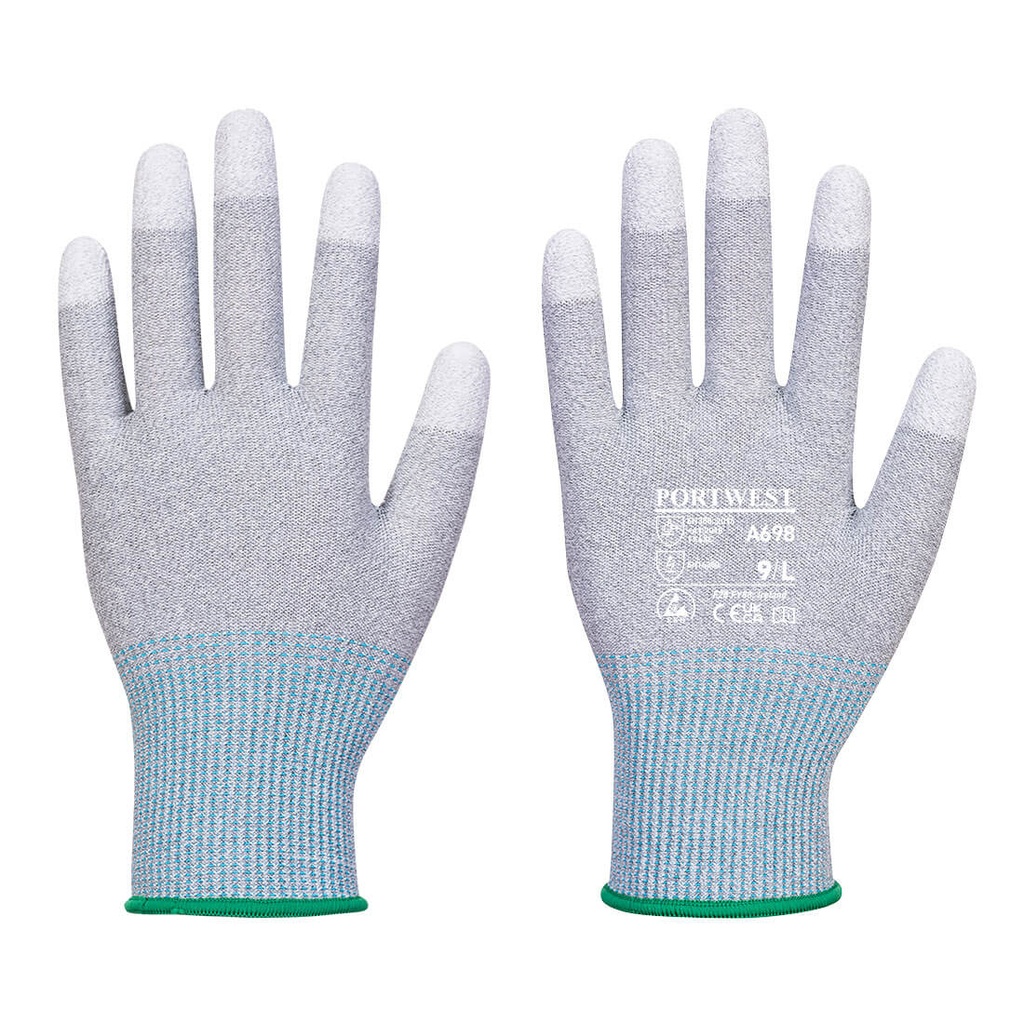 A698 - Guante MR13 ESD puntas con PU (Pack 12)