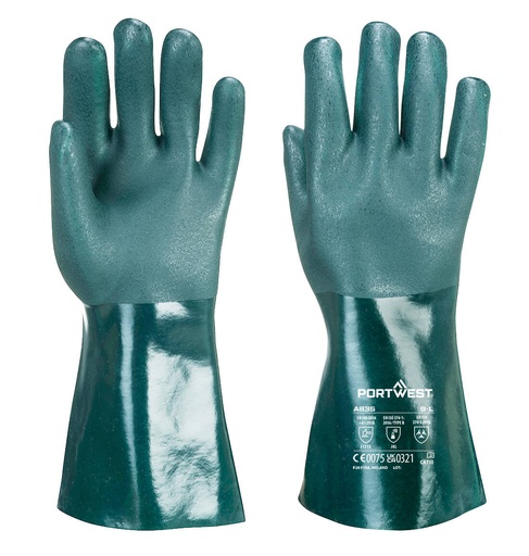 A835 - Guante de PVC de doble inmersión, 35cm
