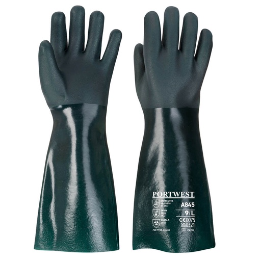 [A845GNRXL] A845 - Guante de PVC de doble inmersión, 45cm Talla XL