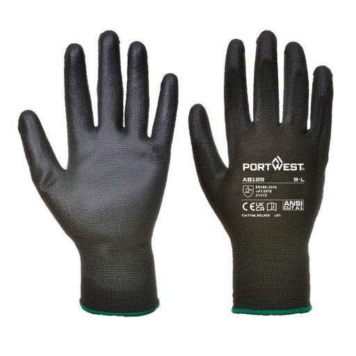 AB129 - Guante con palma de PU 288 guantes 144 pares 