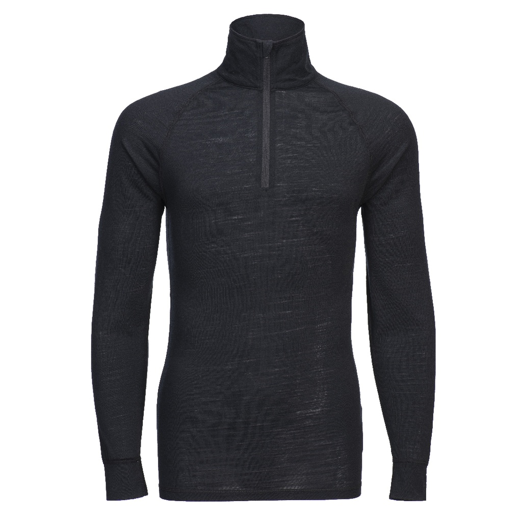 B184 - Camiseta de Lana Merino con cremallera 1/4