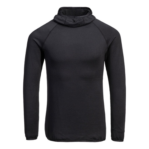 B191 - Camiseta de forro polar Waffle con capucha