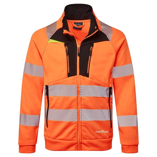 DX477 - Sudadera con cremallera DX4 Hi-Vis Funnel Neck Zipped
