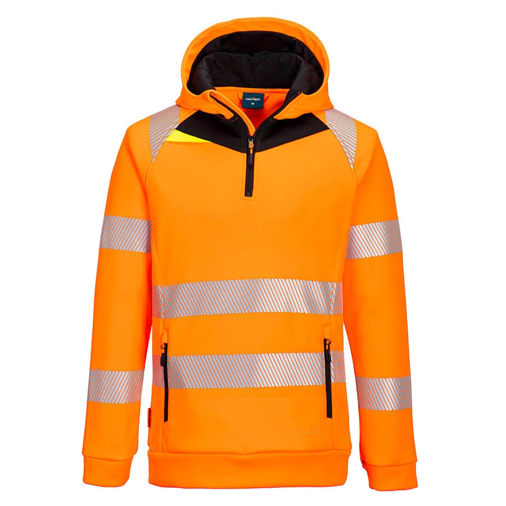 DX482 - Sudadera con capucha DX4 Hi-Vis 1/4 Zip
