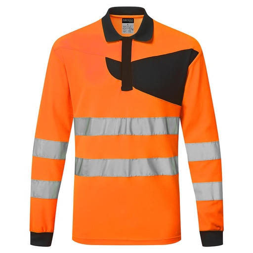 PW220 - Polo de alta visibilidad PW2 Hi-Vis, de manga larga