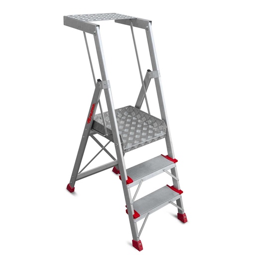 [PL-PICK] PL-PICK Escalera plegable con amplia plataforma de trabajo y bandeja superior