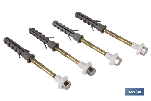 [07600102] Set 4 piezas fijación para sanitarios y WC