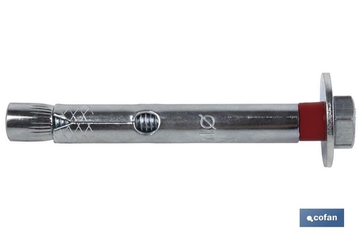 Anclaje metálico con tornillo hexagonal