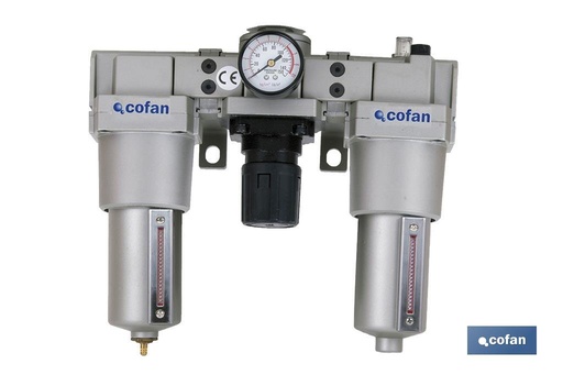 [09000925] Filtro regulador presión + Lubricador rosca 1/2