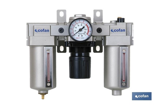 [09000926] Filtro regulador presión + Lubricador rosca 1