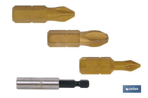 [09594002] Kit de puntas de Titanio para atornillar y adaptador