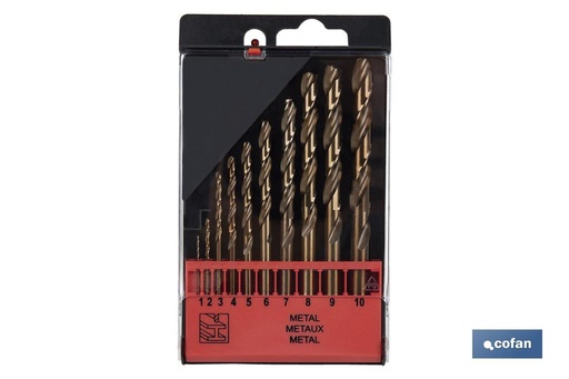 [09738127] Estuche de 10 brocas HSS-Co