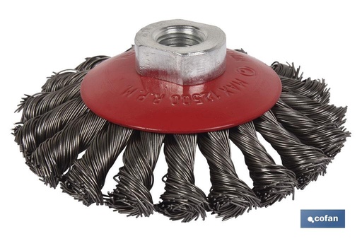 [10250041] Cepillo Alambre Oblicuo Trenzado M14 Acero